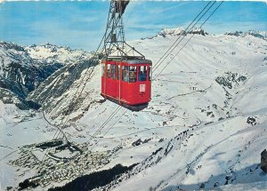 Postcard Switzerland telpher cable car cableway ski lift andermatt gemsstock