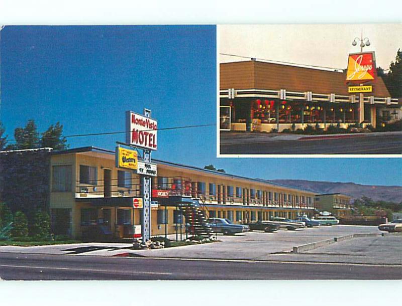 Unused Pre-1980 OLD CARS & MONTE VISTA RESTAURANT & MOTEL Susanville CA s6823