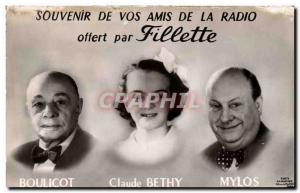 Postcard Modern Cinema Actor Actress Remembrance your radio friends Boulicot ...