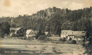 Postcard Germany Gondelfahrt Kurort Jonsdorf Nonnenfelsen monch