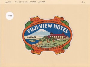 Japan Fuji View Hotel Label (57754)