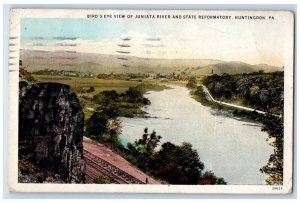 Bird's Eye View Of Juniata River State Park Reformatory Huntingdon PA Postcard