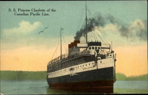 Steamship S.S. Princess Charlotte Canadian Pacific Line c1910 Vintage Postcard