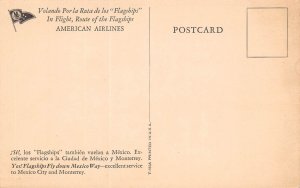 American Airlines, Passengers & Crew Seen With Plane Vintage Postcard U22521