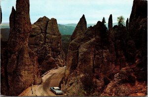 Vtg Black Hills South Dakota SD Needles Highway Granite Formations View Postcard