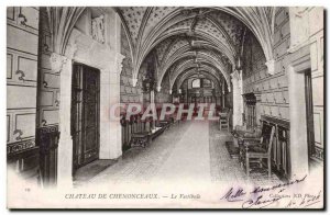 Old Postcard Chateau de Chenonceau The vestibule
