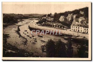 Pont Aven Postcard Old L & # & # 39estuaire of 39Aven and harbor