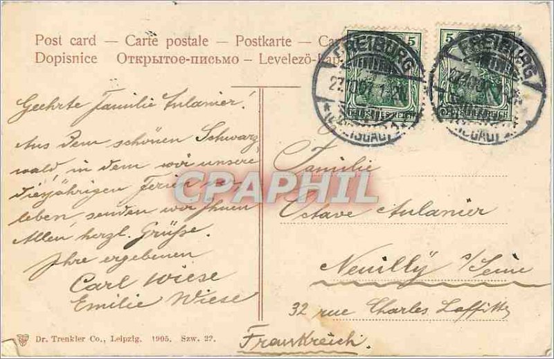 Old Postcard Ravennawasserfall