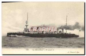 Old Postcard Boat La Marseillaise