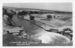 H18/ Fallon Nevada RPPC Postcard c40s Lahontan Dam & Spillway