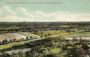 Vintage Postcard 1907 Bird's Eye View Ravena NY Top of Lime Kiln Smoke Stack