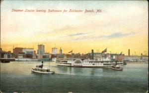 BALTIMORE MD Steamer Steamship Louise c1910 Postcard