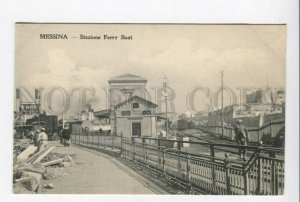 425960 ITALY Messina Stazione Ferry Boat Vintage postcard