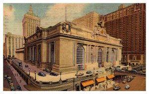 Postcard TRAIN STATION SCENE New York City New York NY AQ5694