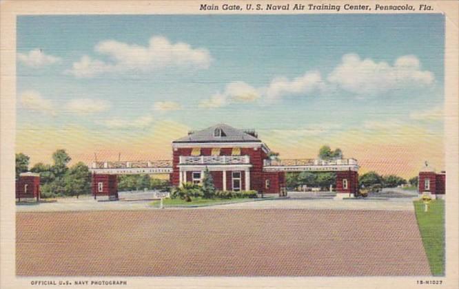 Florida Pensacola Main Gate U S Naval Air Training Center Curteich