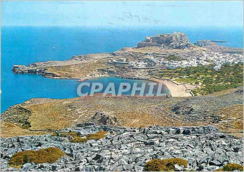 Modern Postcard Lindos Acropolis and Partial