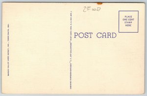 Terre Haute Indiana~Circle Drive~Rose Polytechnic Institute~1940 Linen Postcard