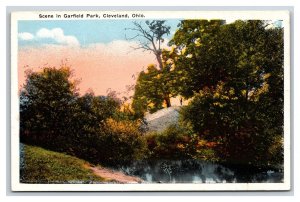 Scene In Garfield Park Cleveland Ohio OH UNP WB Postcard H22