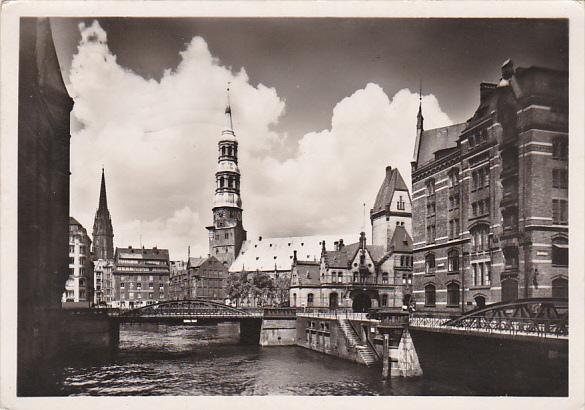 Germany Hamburg St Katharinenkirche und Nikolaikirche Real Photo