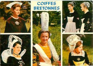 Coiffes Bretonnes foklore Dress Costume Foklore de Bretagne  Postcard  # 7786