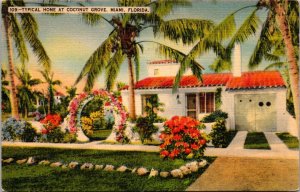Florida Miami Typical Home At Coconut Grove 1939