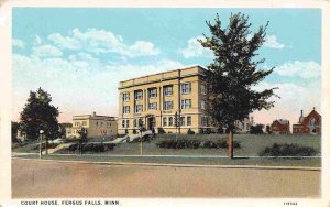 Court House Fergus Falls Minnesota 1920s postcard