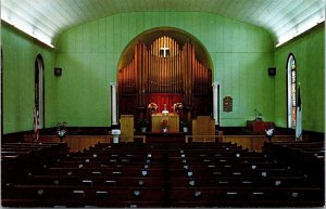 Interior First Methodist Church Alpena Michigan MI Postcard VTG UNP Vintage  