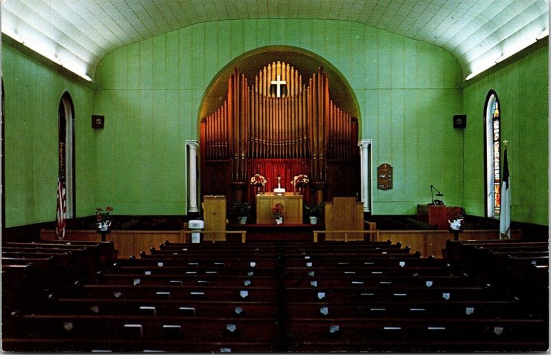 Interior First Methodist Church Alpena Michigan MI Postcard VTG UNP Vintage  