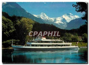 Modern Postcard Interlaken Thunerseeschiff Bubenberg Monch Jungfrau