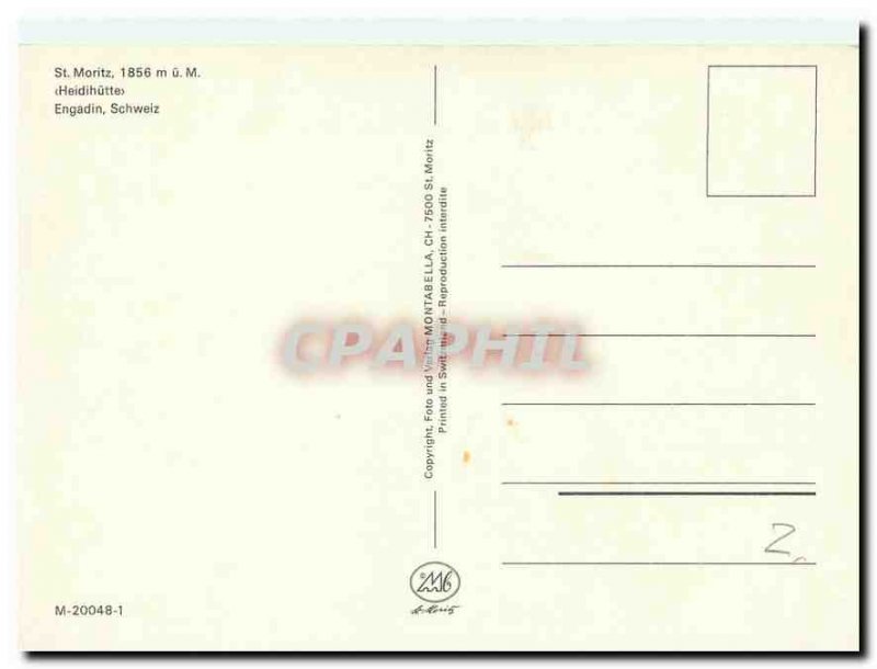 Modern Postcard St Moritz Engadin Schweiz