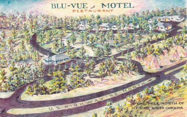 Blu-Vue Motel and Restaurant Mount Airy NC, North Carolina