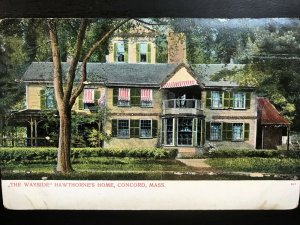 Vintage Postcard 1901-1907 Wayside, Hawthorne's Home, Concord, Massachusetts