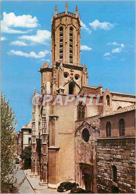 Modern Postcard Aix en Provence la Cite du Roy Rene Cathedrale Saint Sauveur