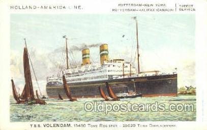 TSS Volendam Holland - America Line, Steamer, Steam Boat, Ship Unused 