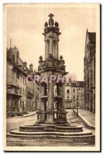 Old Postcard Autun Ancient Fountain Saint Lazare completed in 1543