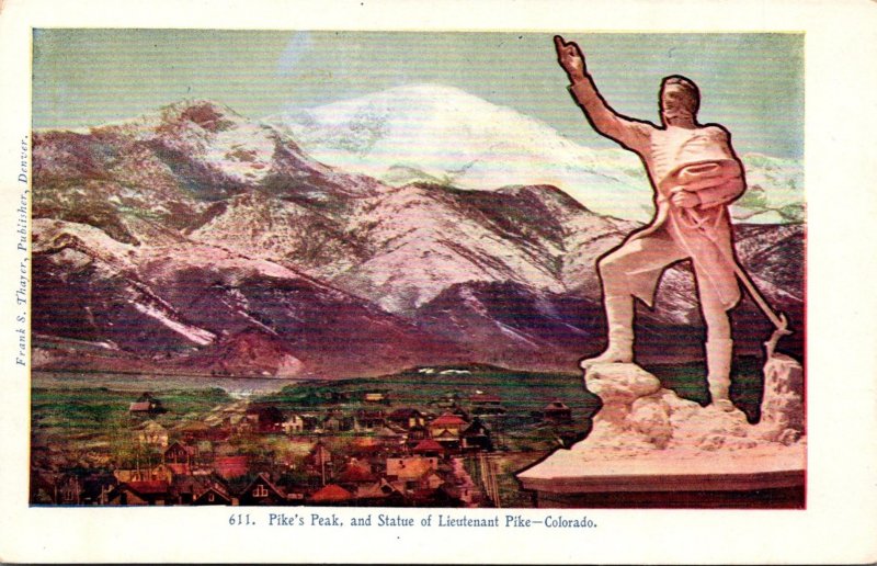 Coilorado Pike's Peak and Lieutenant Pike Statue