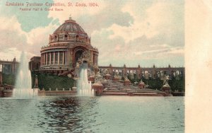 St. Louis Missouri Festival Hall Basin Louisiana Purchase Expo. Vintage Postcard