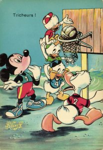 PC DISNEY, MICKEY MOUSE, DONALD, HUEY, DEWEY AND LOUIE, Vintage Postcard(b28615)