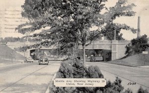 Union New Jersey Morris Ave., Showing Hwy 29, B/W Photo Print Vintage PC U10295