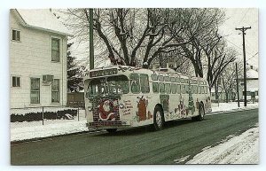 DAYTON, OH Ohio ~ RTA CHRISTMAS TROLLEY City Transit BUS c1970s Postcard