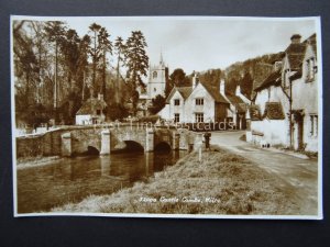Wiltshire CASTLE COMBE - Old RP Postcard by E.A. Sweetman 52000