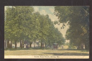 EDINA MISSOURI NORTH MAIN STREET SCENE VINTAGE POSTCARD CANTON MO. 1910