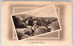 c1910s Swanage, Purbeck, England Tilly Whim Caves Postcard Rush Warwick UK A79