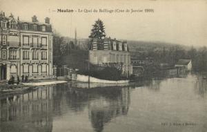 CPA MEULAN-Le Quai du Bailliage (Crue de Janvier 1910) (260337)