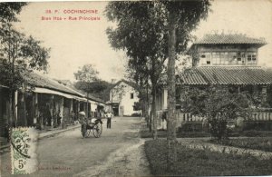 PC VIETNAM, INDOCHINA, BIEN HOA, RUE PRINCIPALE, Vintage Postcard (b28929)