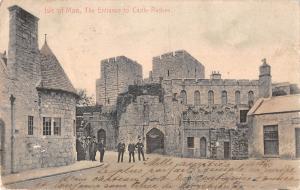 uk38268 entrance to castle rushen isle of man real photo uk lot 16 uk