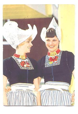 Two Women in Traditional Dress, Volendam, Holland