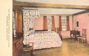 MA, Massachusetts  STOCKBRIDGE HOUSE Bedroom~Kitchen  TWO Hand Colored Postcards