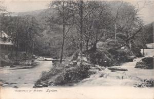 LYNTON  DEVON UK~WATERSMEET IN AUTUMN~MONTAGUE COOPER PHOTO POSTCARD 1906 DBL CR