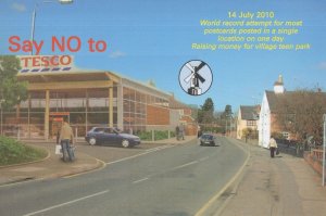 Keyworth Nottinghamshire Notts Tescos Supermarket Protest Postcard